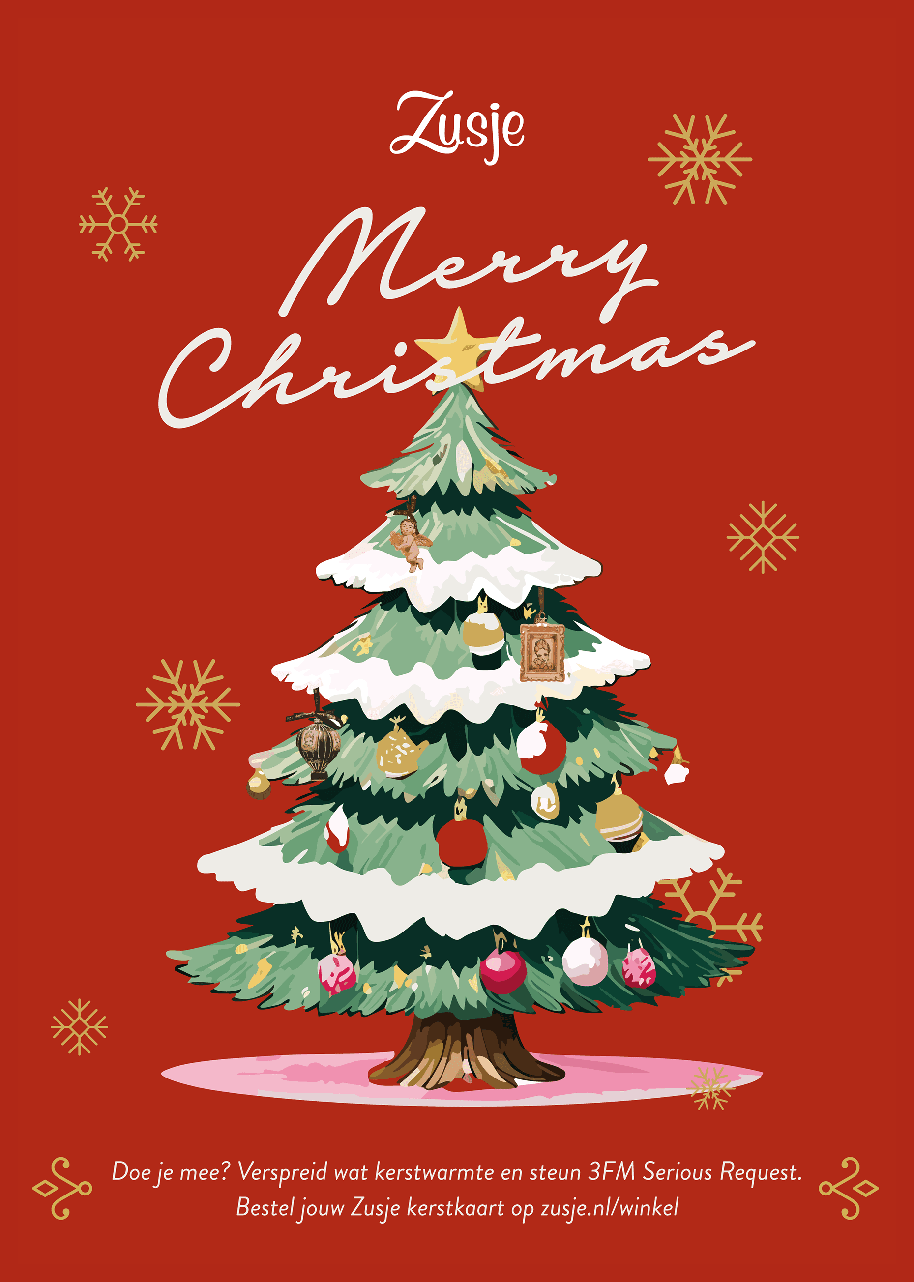 Zusje kaart gasten voorkant